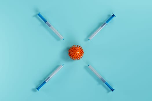3D rendering of the fourth covid-19 booster vaccination. High quality 3d illustration