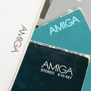 Records of the former GDR record label Amiga, which today belongs to Sony Music. Amiga was founded on February 3, 1947.