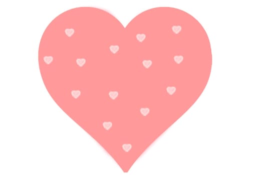 Hearts background. Abstract festive soft delicate beautiful pink heart background texture with little white hearts love bokeh for wedding card or Valentine's Day. Romantic textured background. Space.