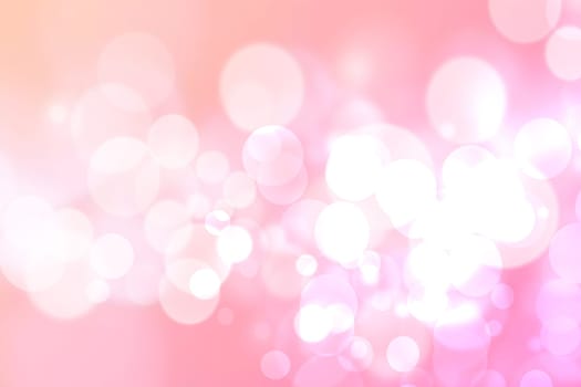 Abstract blurred fresh vivid spring summer light delicate pastel pink orange bokeh background texture with bright circular soft color lights. Beautiful backdrop illustration.