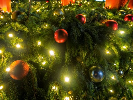 Christmas Ball Ornaments. Great ball ornaments arrangement. Christmas decoration on full screen. Christmas atmosphere. An atmosphere of love, hope, peace, joy.
