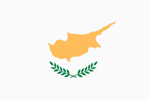 A Cyprus flag background illustration white gold olive branch