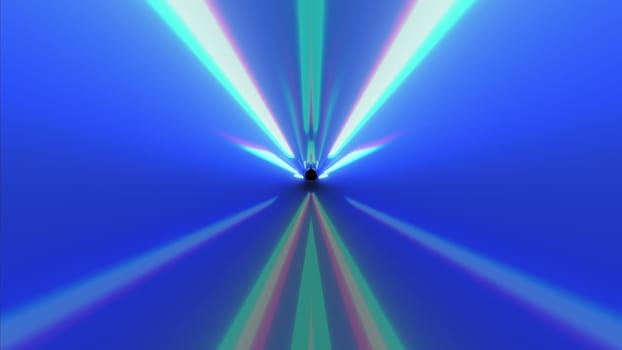 Bright rays of light in 3d render space flying in direct stream. Cyber acceleration for high speed travel and racing. Hyper jump to distant stars with dynamic warp effect.