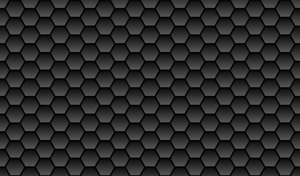 Seemless decorative honeycomb background texture black grey