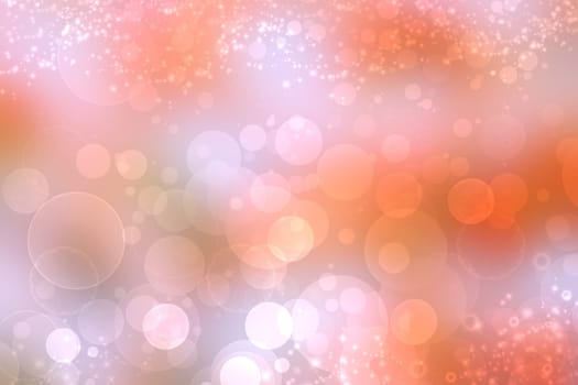Abstract blurred fresh vivid spring summer light delicate pastel pink orange bokeh background texture with bright circular soft color lights. Beautiful backdrop illustration.