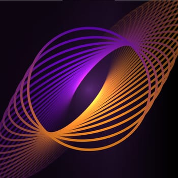 Abstract cosmic, twisting lines background. Nano technology structure, visual effects