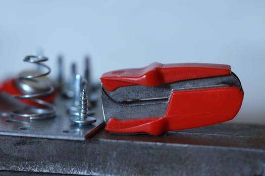staple remover close-up still life