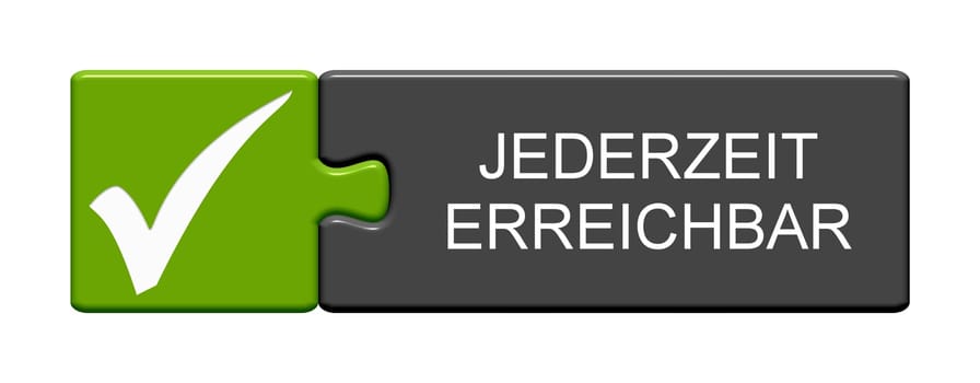 Puzzle Button green grey showing Always available in german language