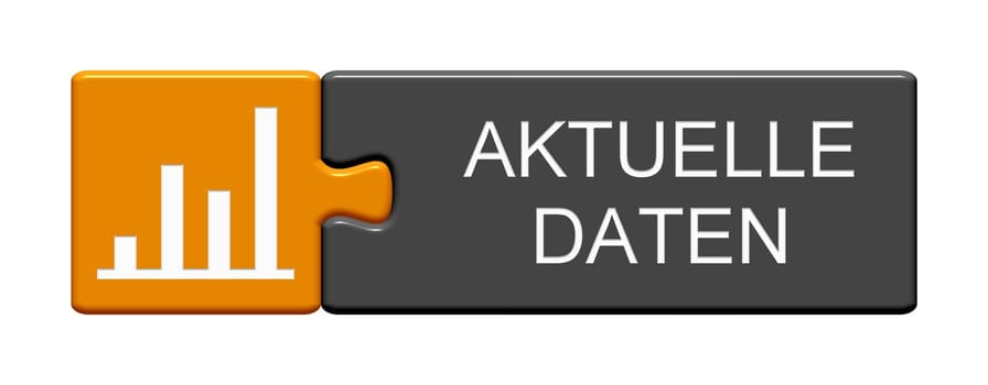 Puzzle Button orange grey showing Live Data in german language