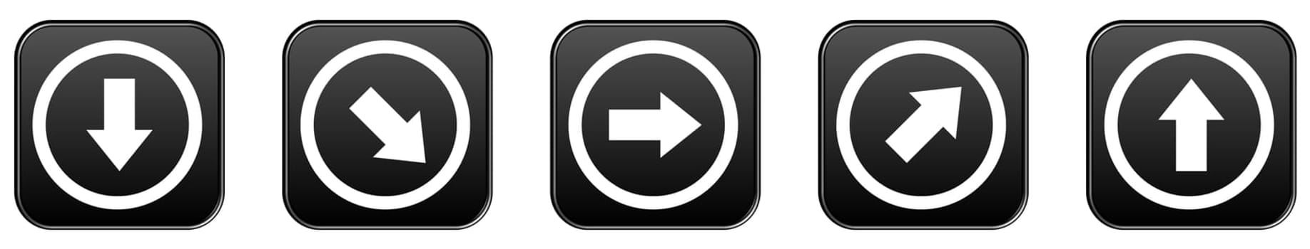 5 arrow buttons to different directions