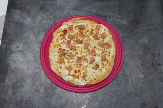 a italian pizza mediterranean food healthy composed design
