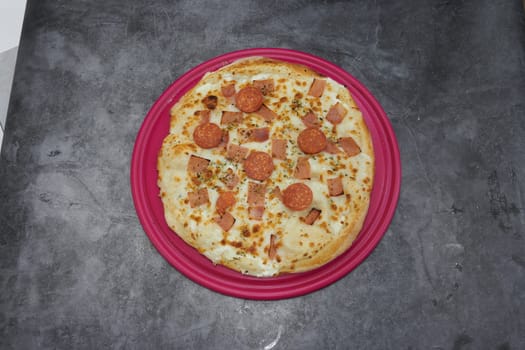 a italian pizza mediterranean food healthy composed design