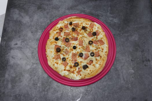 a italian pizza mediterranean food healthy composed design