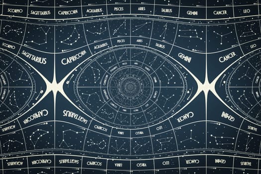 Droste effect background. Abstract design for concepts related to astrology, fantasy, time and magic.