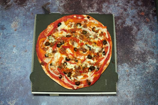 a italian pizza mediterranean food healthy composed design