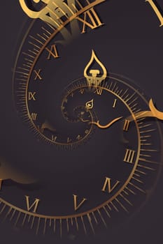 Droste effect background. Abstract design for concepts related to time, deadline and business.