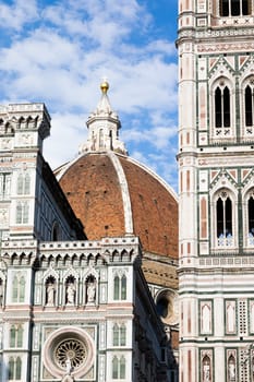 Florence, Italy. The romantic and colorful cathedral - also named Duomo di Firenze - built by Medici family in the Renaissance era.