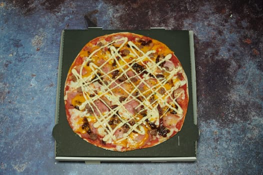 a italian pizza mediterranean food healthy composed design