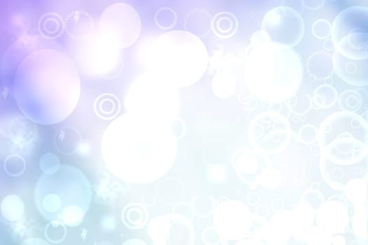 Abstract blurred fresh vivid spring summer light delicate pastel blue pink white bokeh background texture with bright circular soft color lights. Beautiful backdrop illustration.