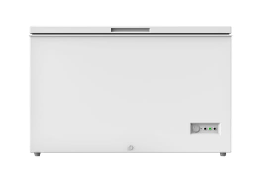 Chest freezer isolated on white background
