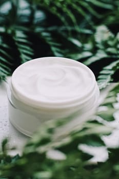 Skin cream and beauty flower