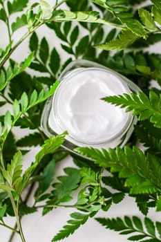 Skin cream and beauty flower
