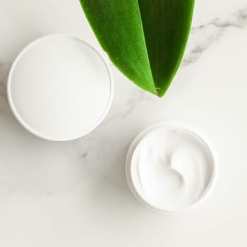 Skin cream and beauty flower