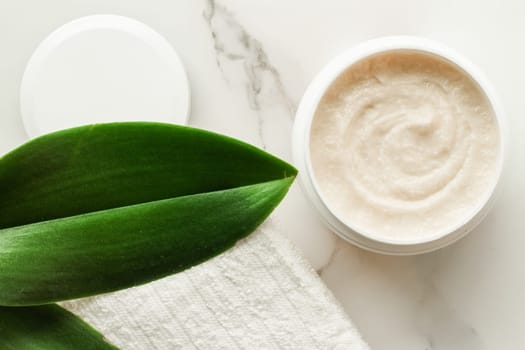 Skin cream and beauty flower