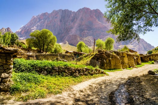 Margib village in Yaghnob Valley in Tajikistan