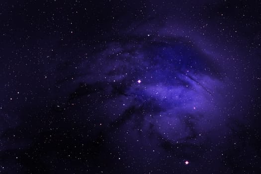 Space background with realistic nebula and shining stars. Colorful cosmos with stardust and milky way. Magic color galaxy. Infinite universe and starry night.