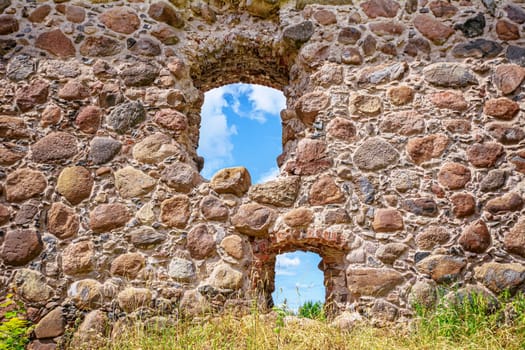 Window opening of an old stone building