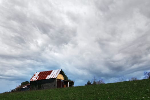 a french barn in the countryside