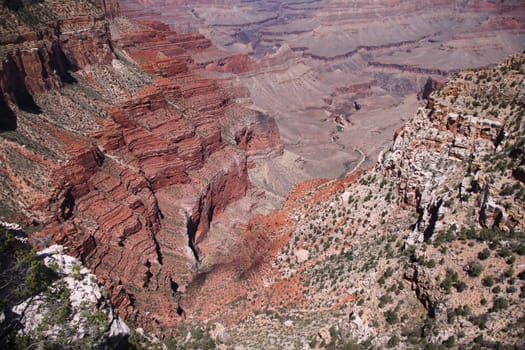 The red rocks of the Grand Canyon National Park in Arizona