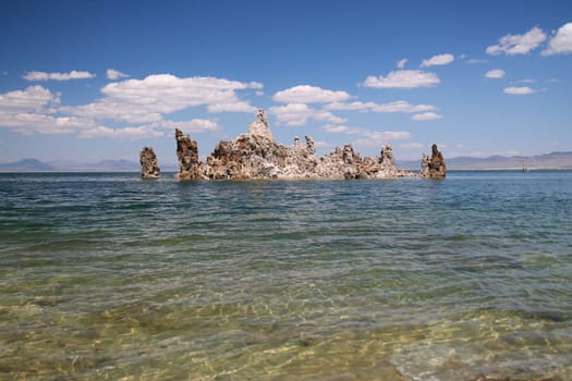 Pahoa island made by Volcanic tufa towers and hoodoos of Mono Lake in Eastern California near Mammoth Lakes and Reno, Nevada