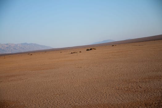 The endless brown sand due in the Death Valley desert in California