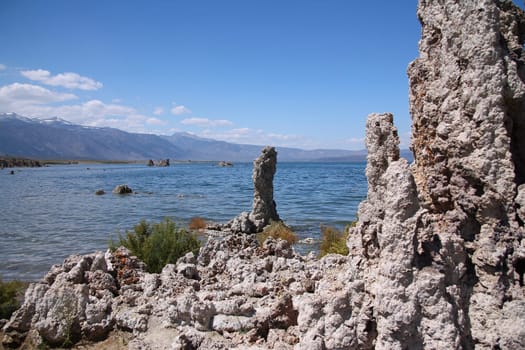 Volcanic tufa towers and hoodoos of Mono Lake in Eastern California near Mammoth Lakes and Reno, Nevada
