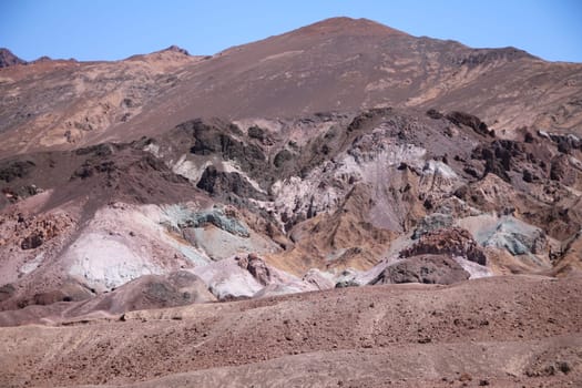 Thousands colours along the Artist's Drive in the Death Valley Desert