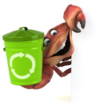 Fun crab - 3D Illustration