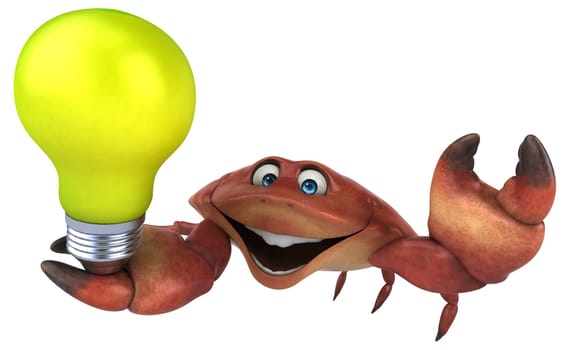 Fun crab - 3D Illustration