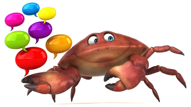 Fun crab - 3D Illustration