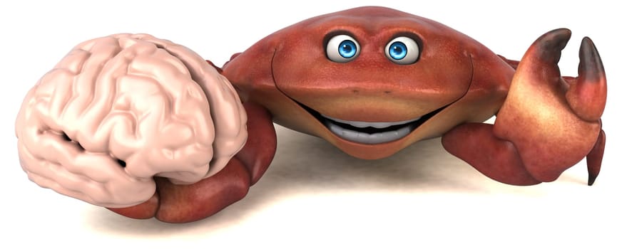 Fun crab - 3D Illustration