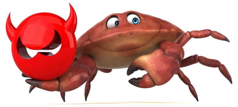 Fun crab - 3D Illustration