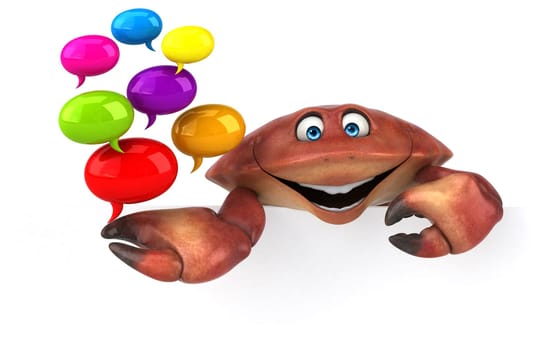 Fun crab - 3D Illustration