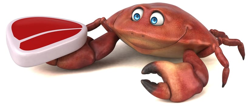 Fun crab - 3D Illustration
