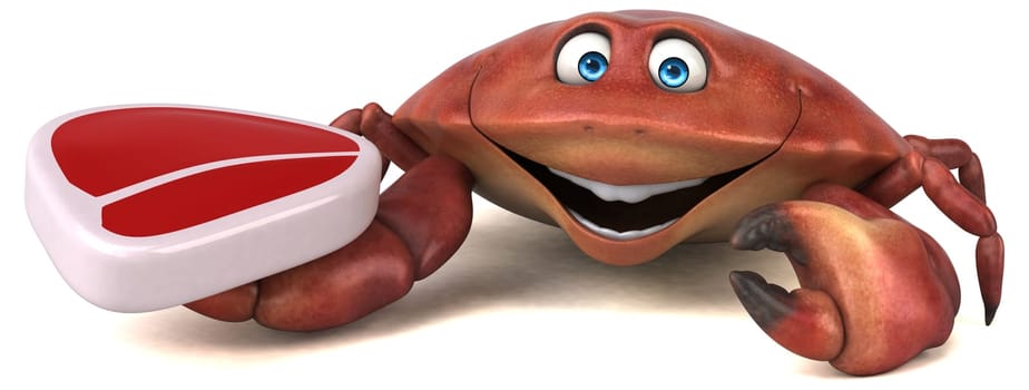 Fun crab - 3D Illustration