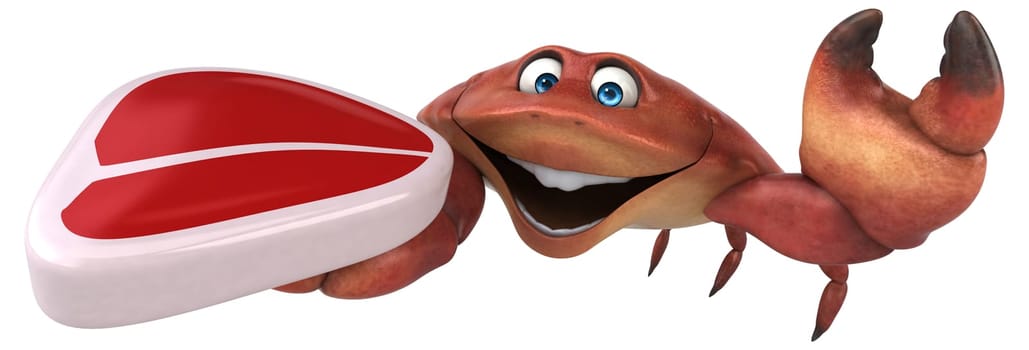 Fun crab - 3D Illustration