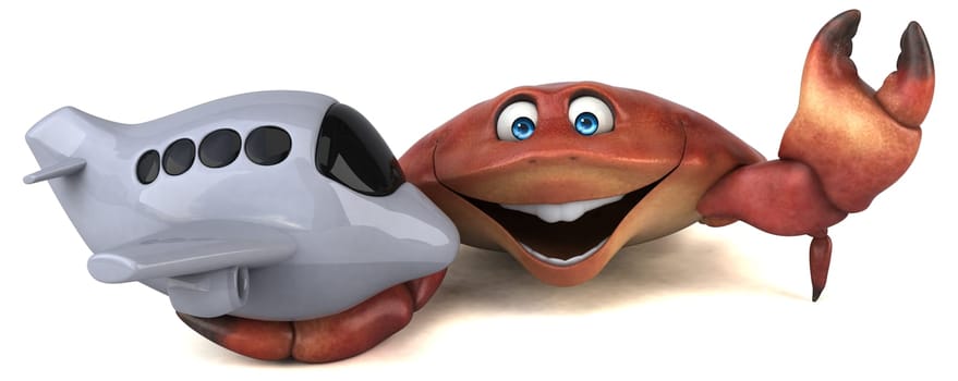 Fun crab - 3D Illustration