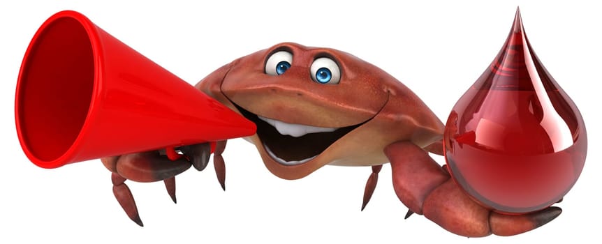 Fun crab - 3D Illustration