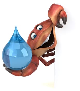 Fun crab - 3D Illustration