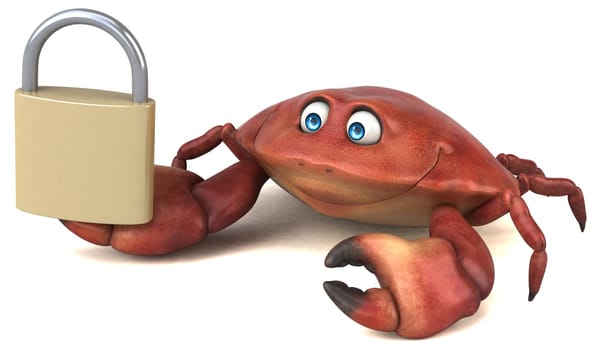 Fun crab - 3D Illustration
